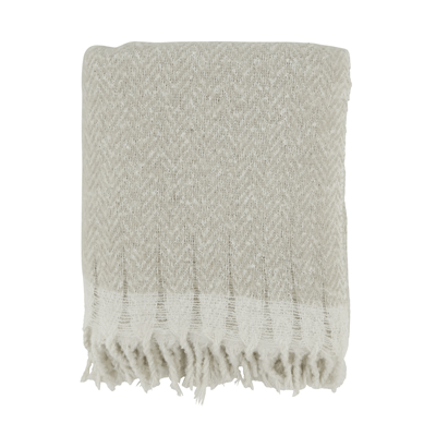 Faux Mohair Herringbon Throw