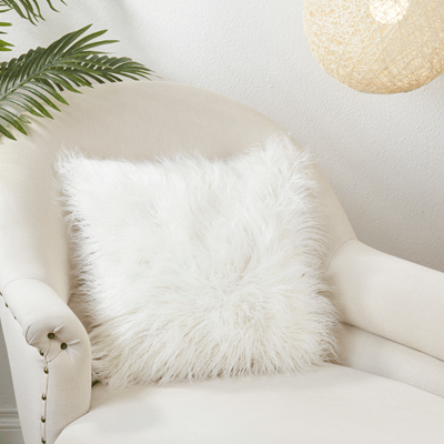 Faux Mongolian Fur Pillow