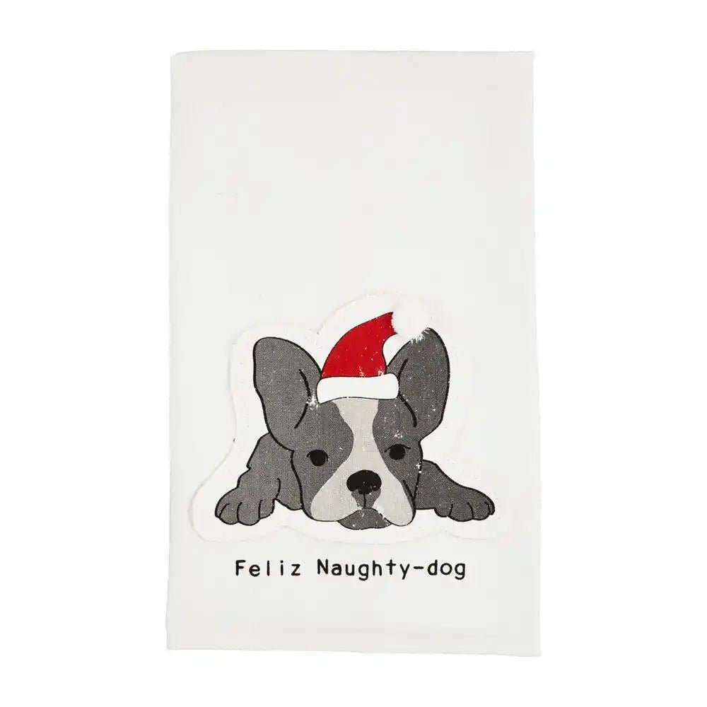 Feliz Naughty Dog Christmas Towel