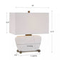 Genessy White Marble Table Lamp