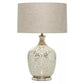 Glass Lamp with Faux Mercury Finish