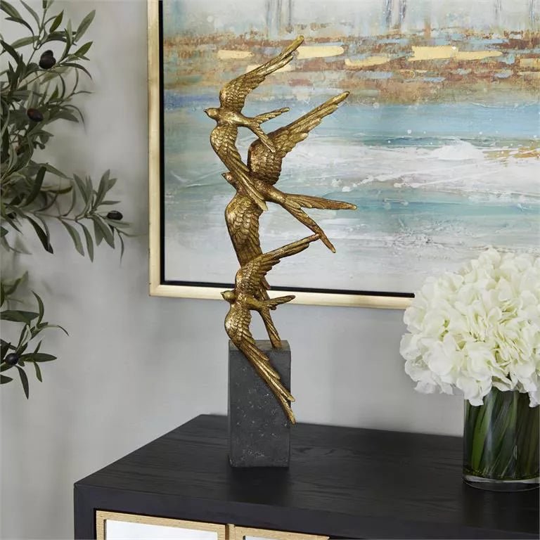 Gold Bird Sculpture