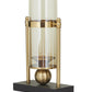 Gold Metal Hurrican Lamp, Large