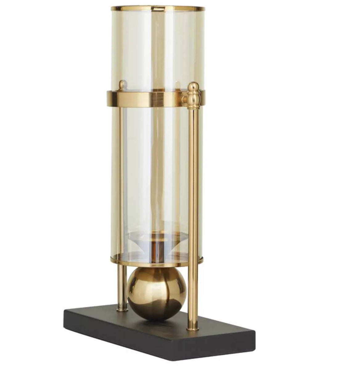 Gold Metal Hurricane Lamp, Large