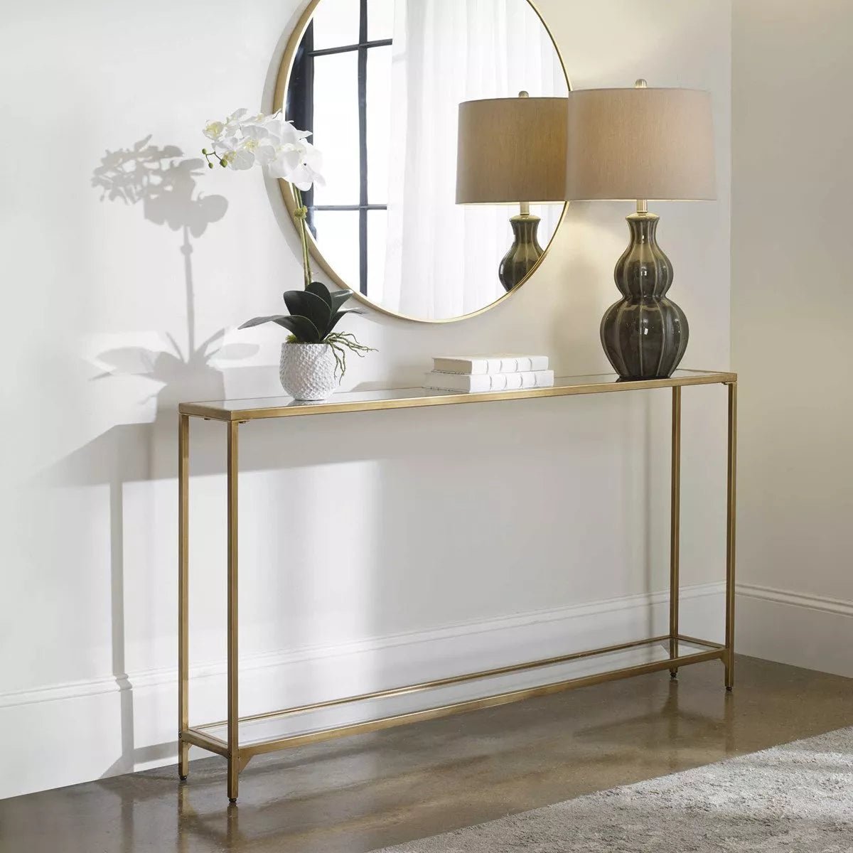 Hayley Mirrored Console Table