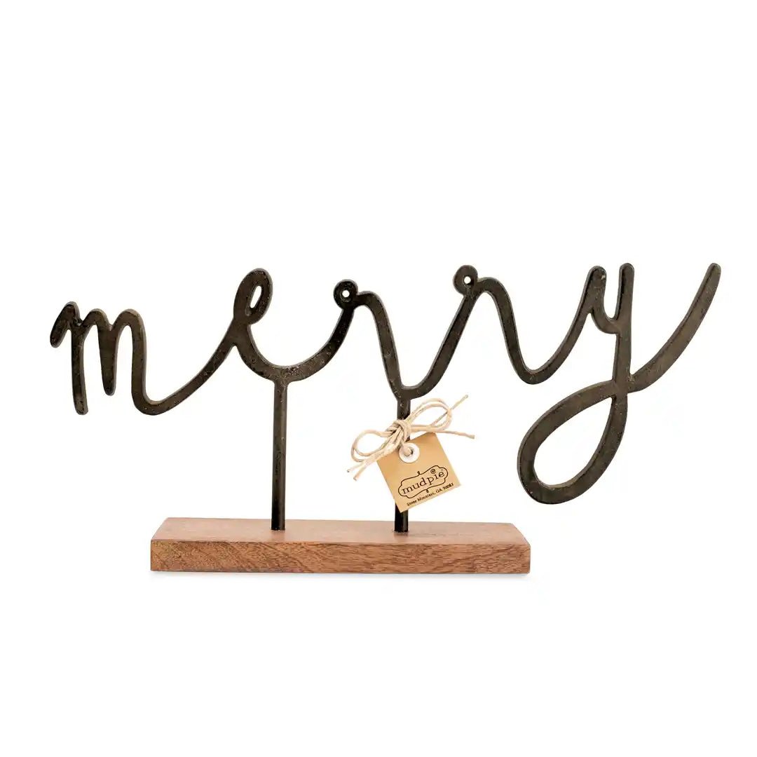 Merry Metal Christmas Sign