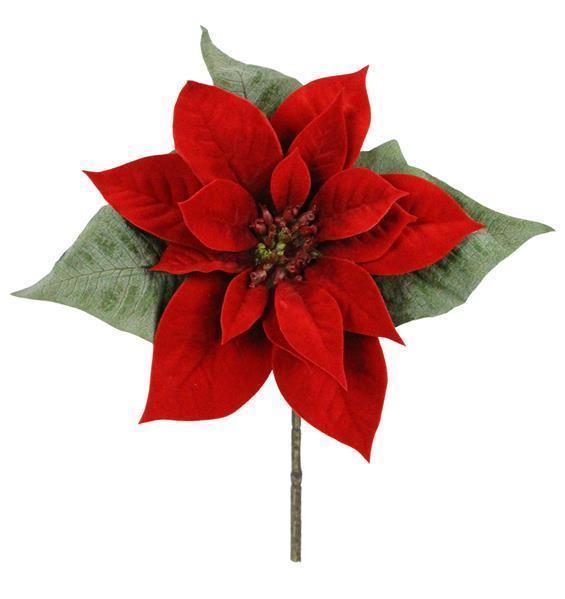 Poinsettia Pick 15"