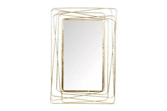 Rectangular Gold Wall Mirror