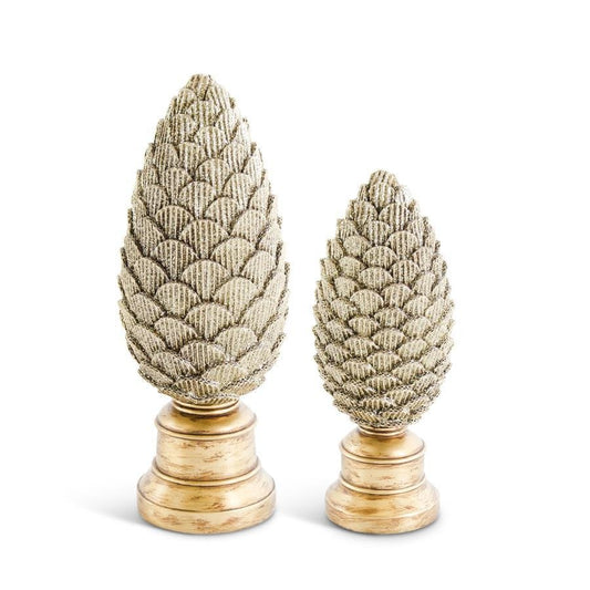 Scalloped Gold Pinecones