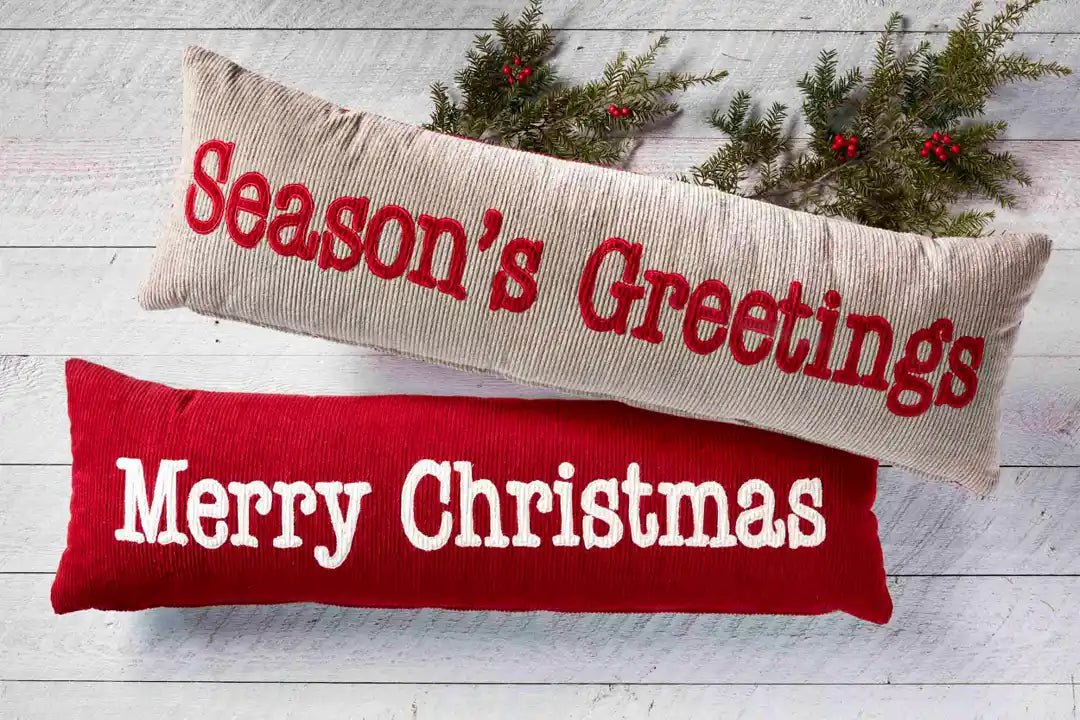 Season's Greeting Christmas Pillow