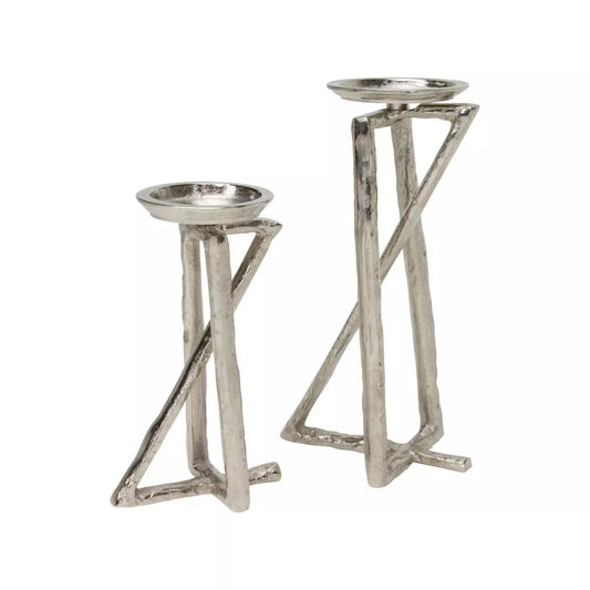 Silver Candleholder Set