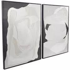 White Canvas Abstract Art Set