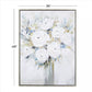 White Canvas Floral Bouquet Framed Wall Art