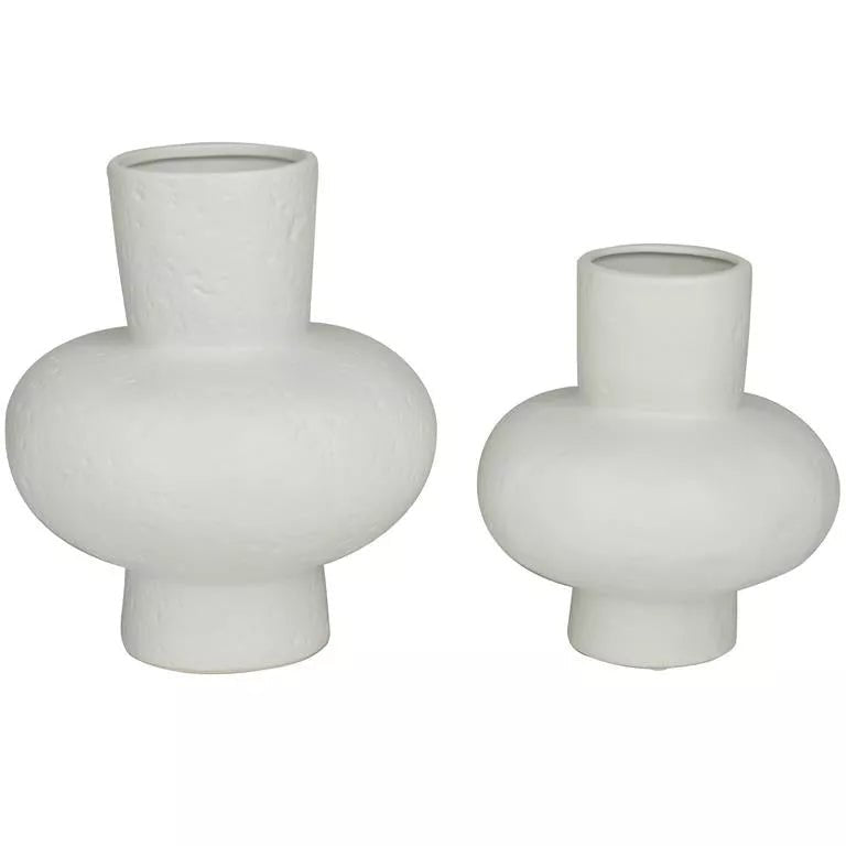 White Ceramic Gourd Vases