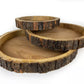 Wood Bark Trays -Round