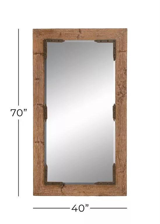 Wooden Rustic Wall Mirror